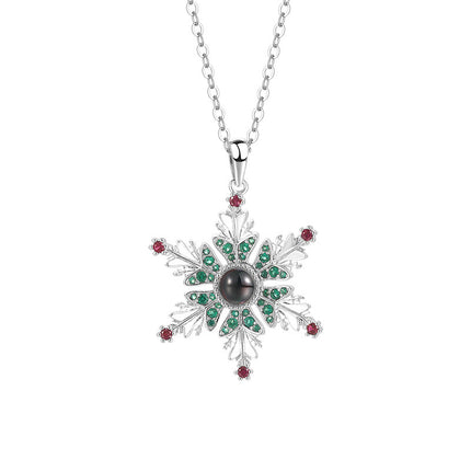 New Christmas Snowflake Necklace with Projection Design