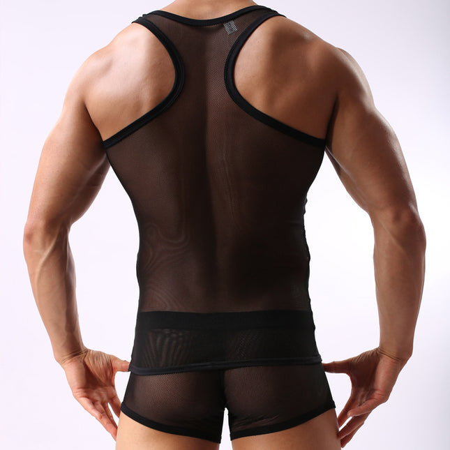 Men's Mesh Sports Vest & Shorts Set