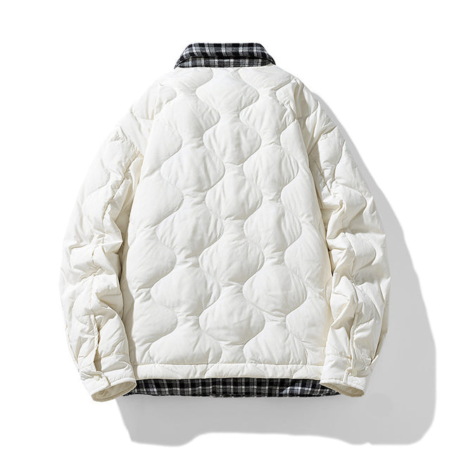 Veste de baseball à carreaux deux en un