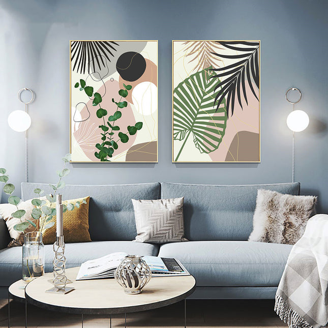 Tropical Plant Leaf Wall Art Painting