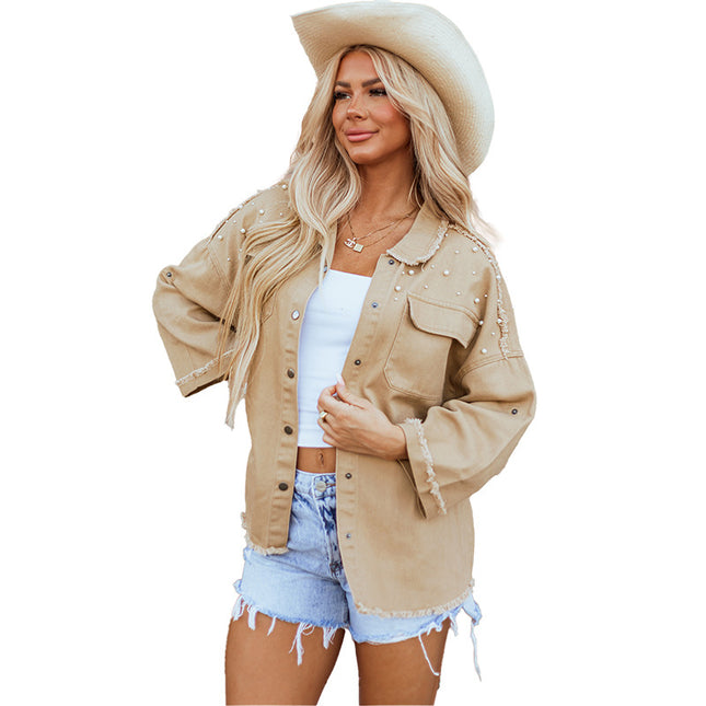 Beaded Denim Coat