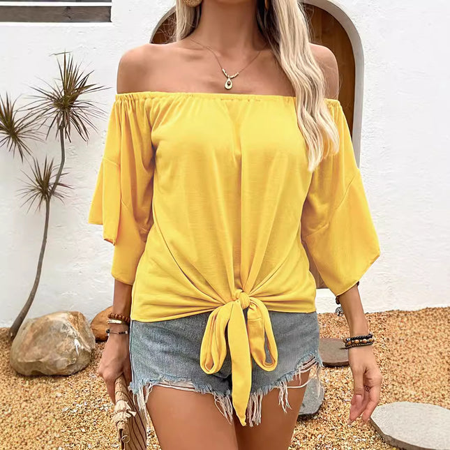 Summer Fall Women's Off-Shoulder T-Shirt