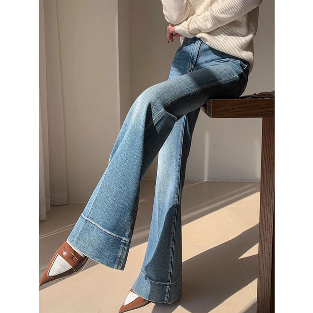 French Style Retro Washed Jeans