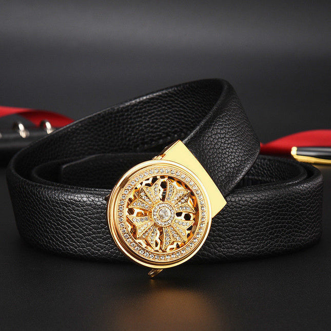 Good Luck Coming Men's Leather Belt