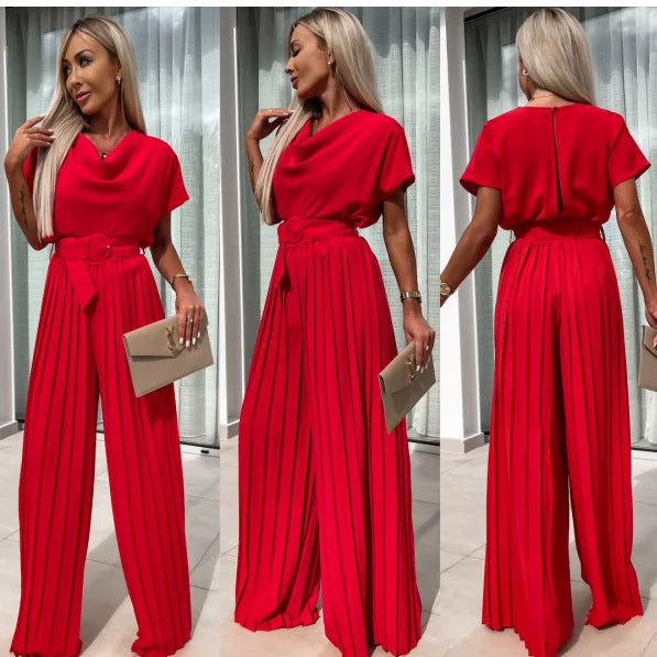 Fashion Jumpsuit with Belt
