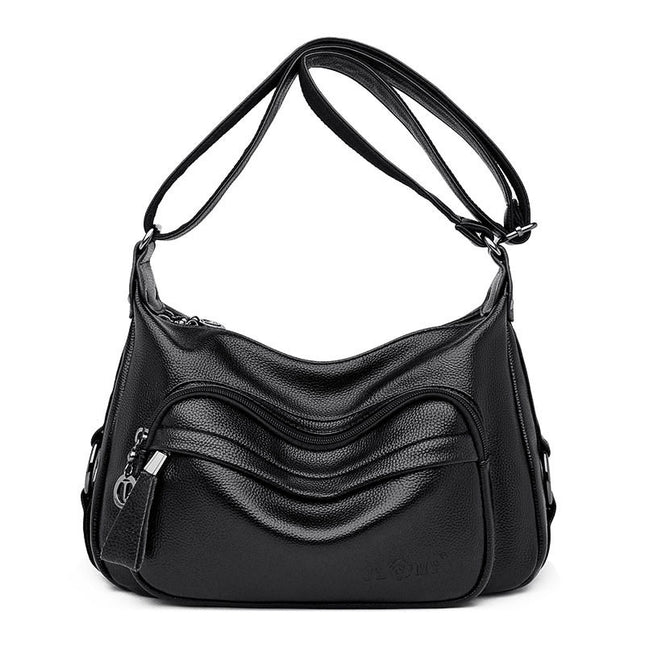 Sac à bandoulière en cuir de grande capacité pour femme