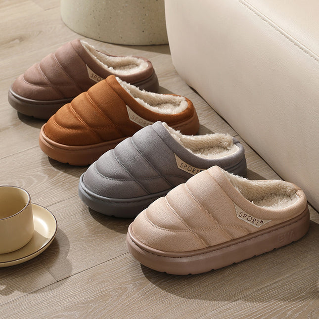 Fashion Solid Plush Slipper