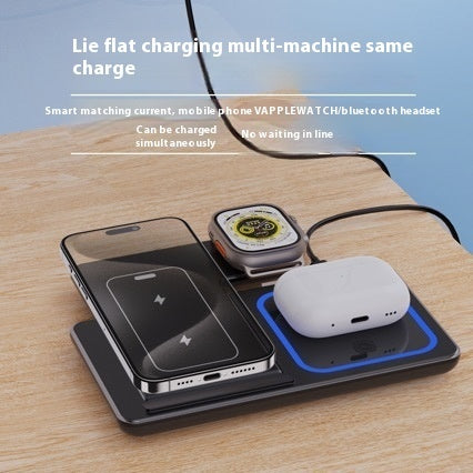15W 3-in-1 LED Fast Wireless Charger Stand