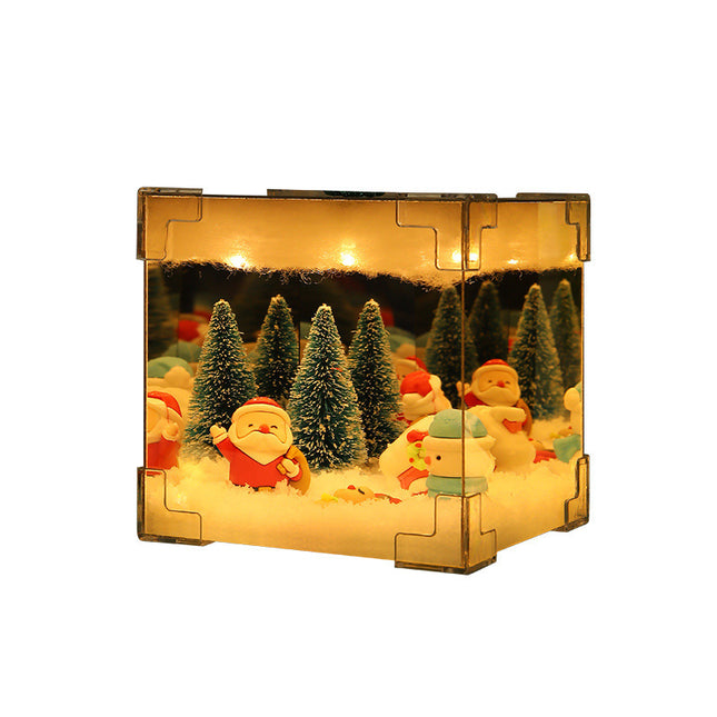 Christmas DIY Decorations Mirror & LED Cube Lamp