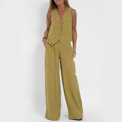 Summer Vest Suit & Trousers Set