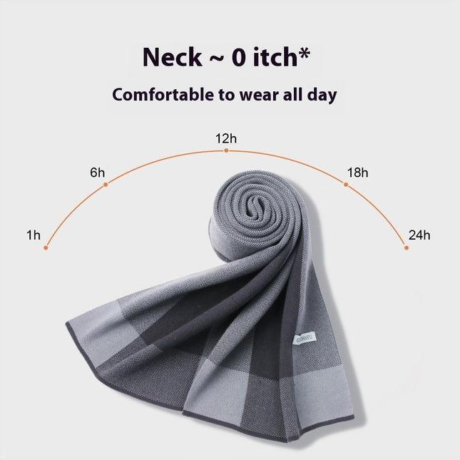 Écharpe d'hiver pour homme, coupe-vent, protection du cou, cravate