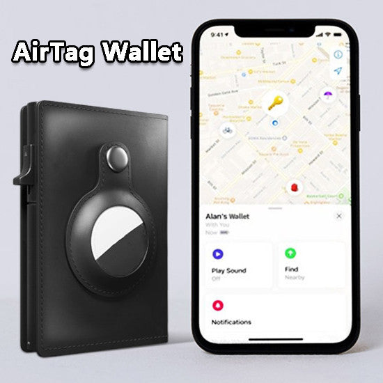 AirTag Anti-Theft Leather Wallet