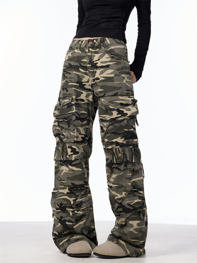 Women's Retro Design Camouflage Cargo Pants