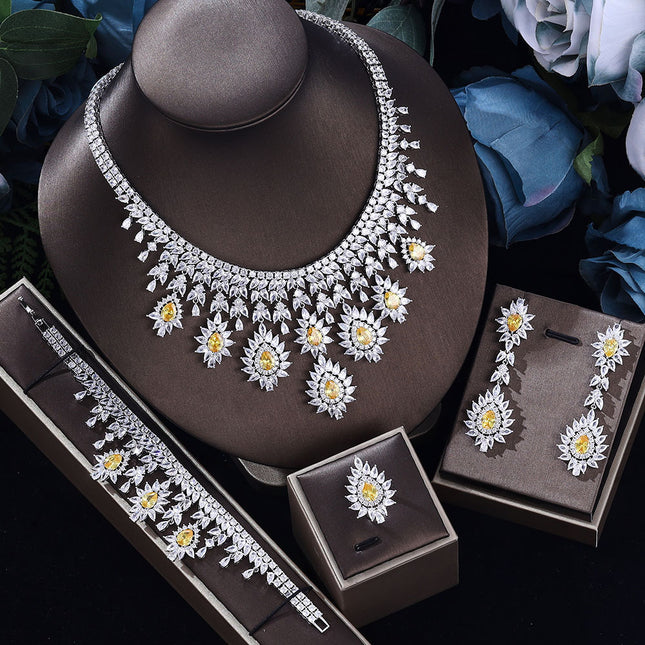 Wedding Necklace Earrings Jewelry Set