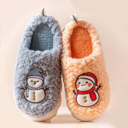 Cute Snowman Plush Slippers