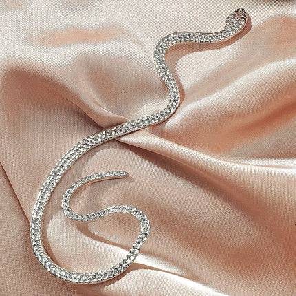 Vintage Zircon Snake-shaped Earrings