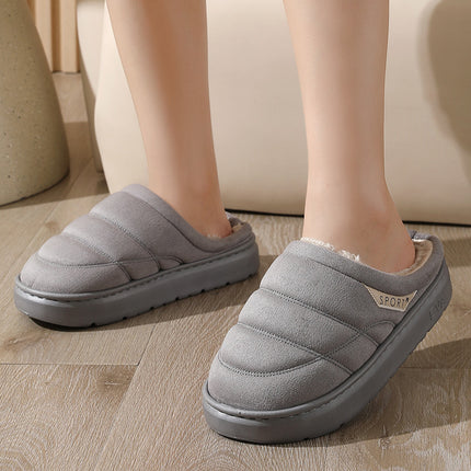 Fashion Solid Plush Slipper