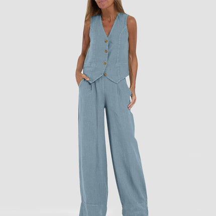 Summer Vest Suit & Trousers Set