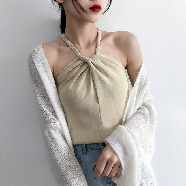 Off-the-shoulder Knitted Camisole