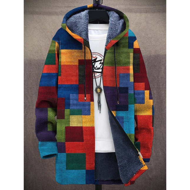 Men's Winter Print Windproof Jacket