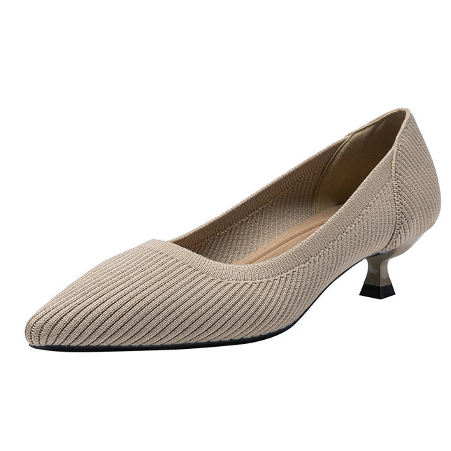 Women's Pointed Toe Pumps, Stiletto Heel, Mesh Fabric