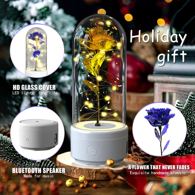 Creative 2-in-1 Rose Flowers LED Light & Bluetooth