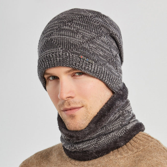 Bonnet en laine deux pièces pour homme avec protection de la tête et des oreilles