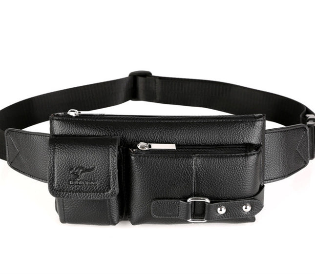 Sac banane en cuir de luxe pour homme - Sac banane, sac bandoulière, sac ceinture décontracté