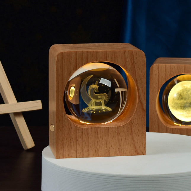 Beech Crystal Ball 3D Night Light