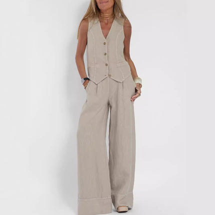 Summer Vest Suit & Trousers Set
