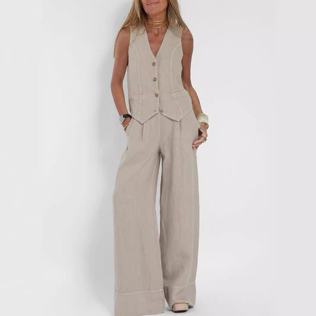 Summer Vest Suit & Trousers Set