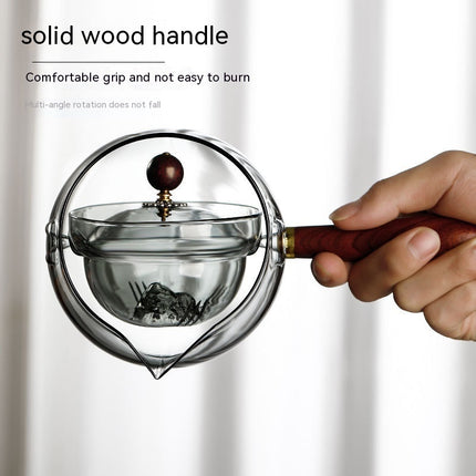 Rotating Glass Teapot