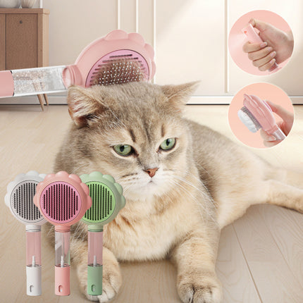 2-in-1 Self-Cleaning Dog Brush & Grooming Comb