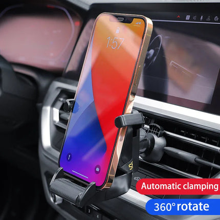Racing Seat Car Phone Holder – 360° Rotatable Air Vent Clip