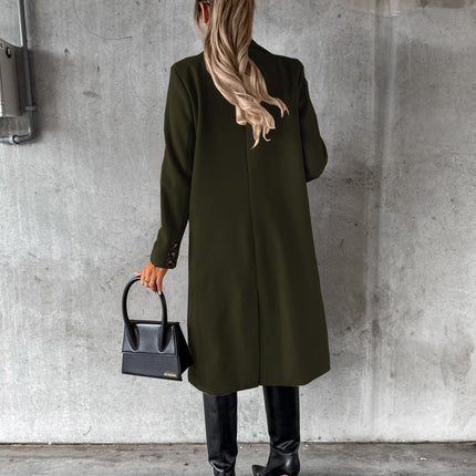 Long Sleeve Lapel Coat