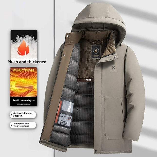 Men's Fleece-Lined Down Jacket