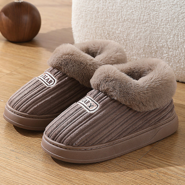 Cozy Winter Plush Slippers - Non-Slip, Thick Sole