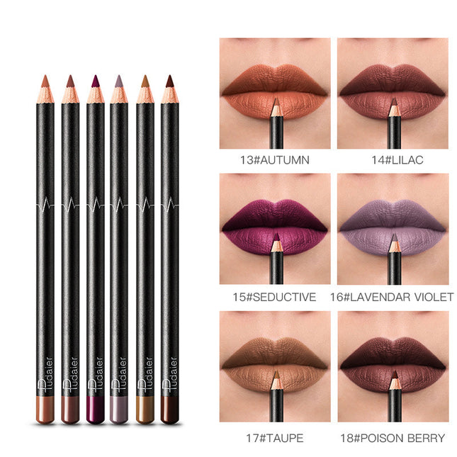 36 Color Lip Liner Waterproof Non-Smudge Nude Color