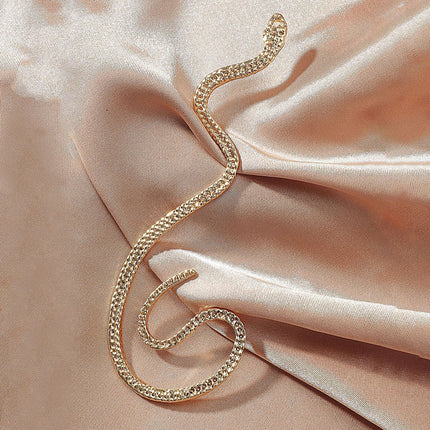 Vintage Zircon Snake-shaped Earrings