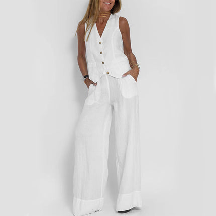 Summer Vest Suit & Trousers Set