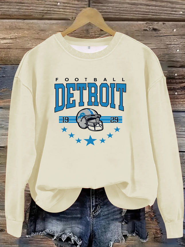 Round Neck Printed Pullover Sweater