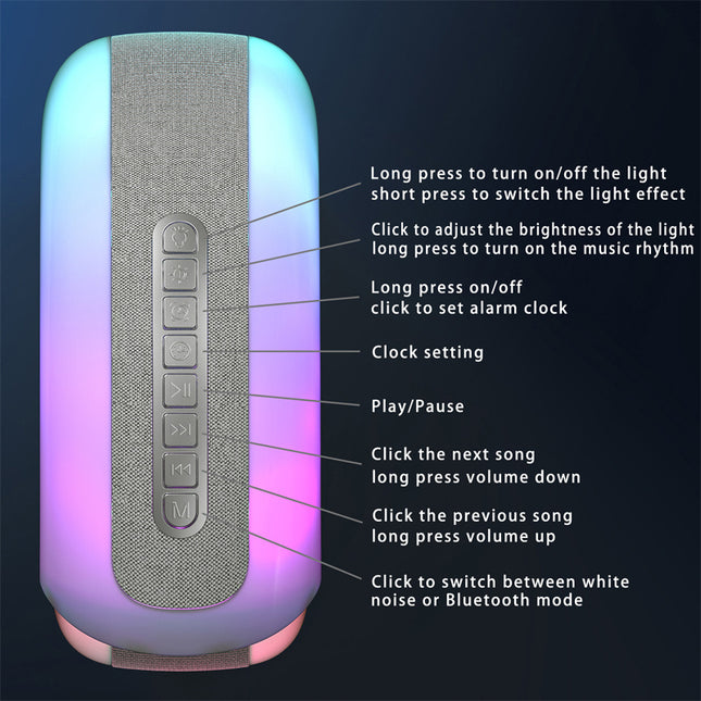 Conch Smart RGB Light Bluetooth Speaker Alarm Clock