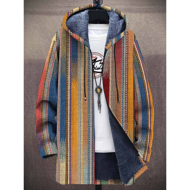 Men's Winter Print Windproof Jacket