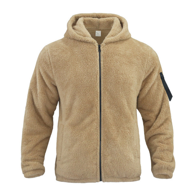 Plush Hooded Jacket for Men
