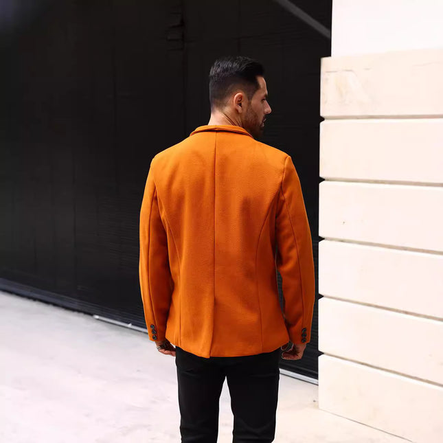 British Wool Polo Collar Trench Coat