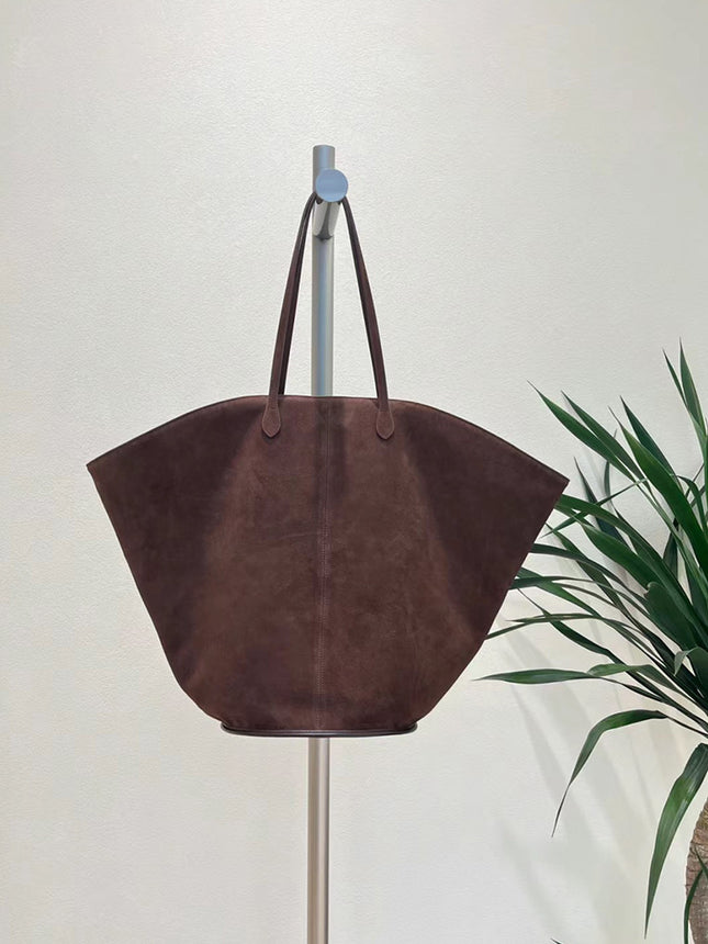 Versatile Handheld Shoulder Bag Large Capacity Suede