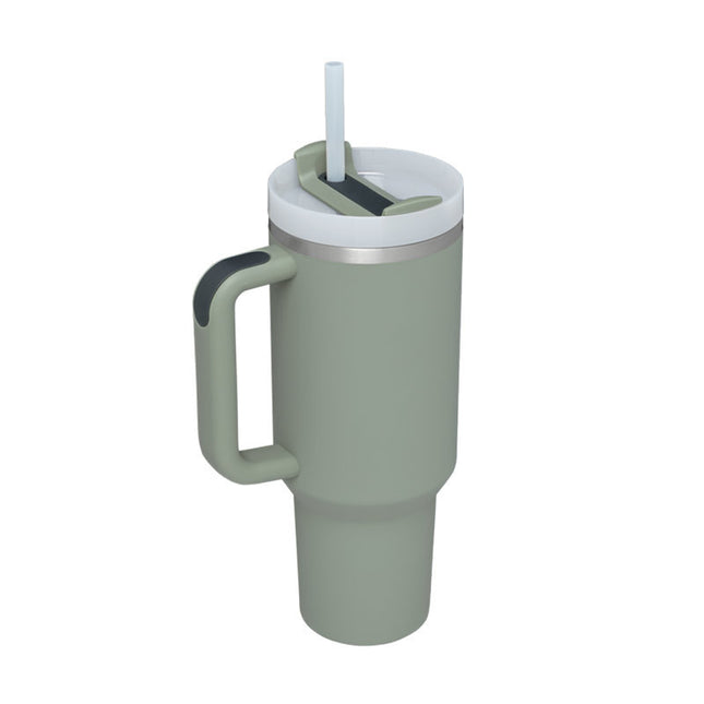 40oz Tumbler with Handle and Straw