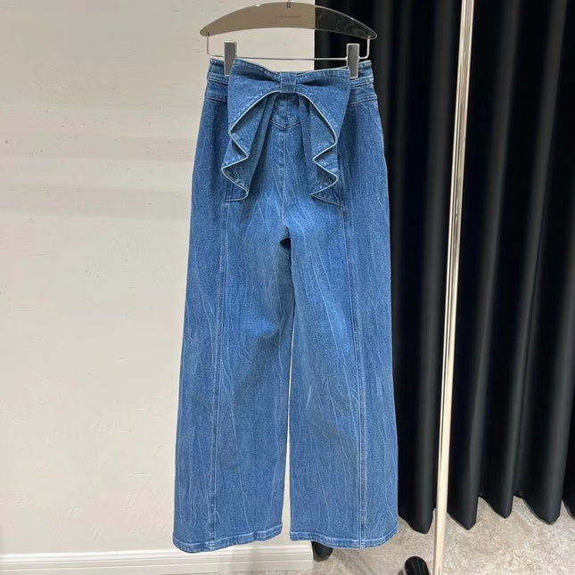 Women's Bow High Waist Jeans