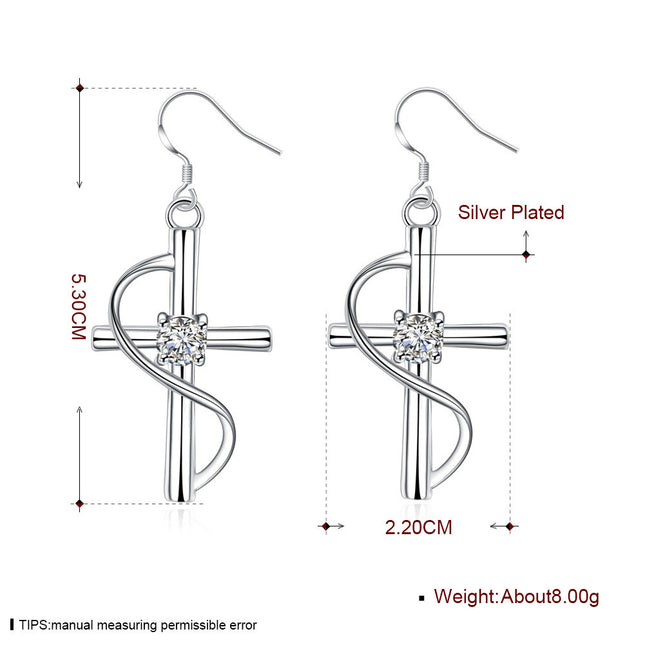 Popular Elongated Cross Earrings
