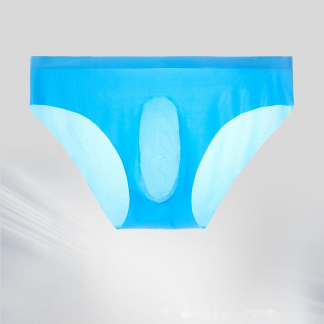 Ice Silk Men's Seamless Low-Waist Briefs